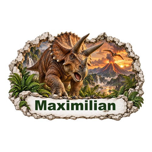 Dinosaurier wandtattoo mit - dinosaurier,