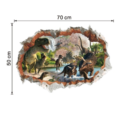 3D-Dinosaurier-Wandaufkleber