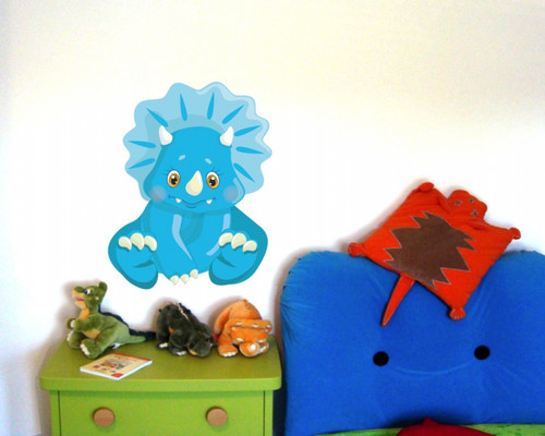 Wandtattoo blauer dino - wandtattoo,
