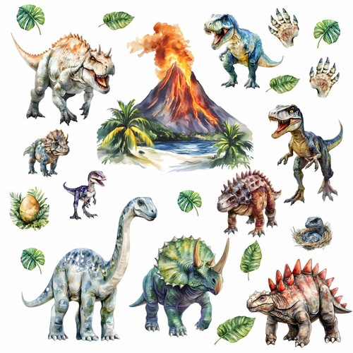 257 wandtattoo dinosaurier mit - 257,