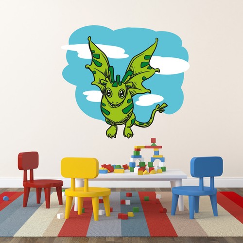 Grüner drache dinosaurier - drache,